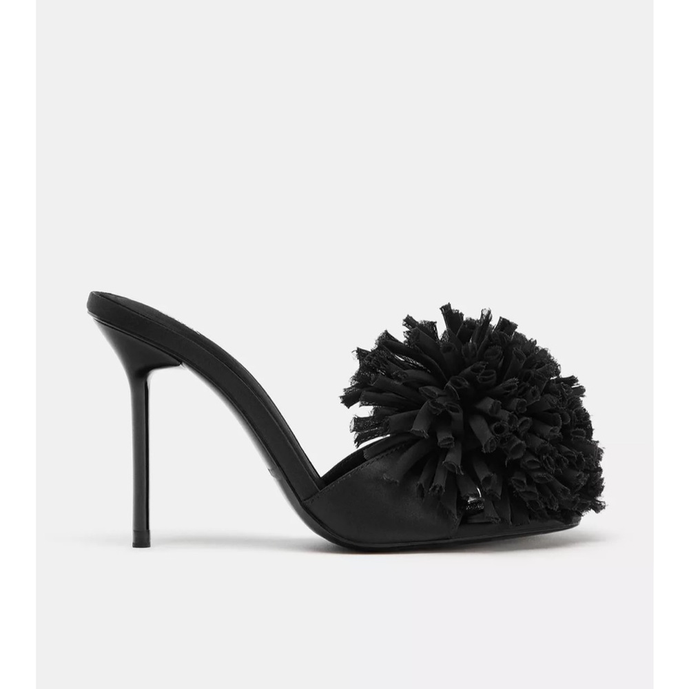 NWT Zara maxi pompom heels - Picture 2 of 6